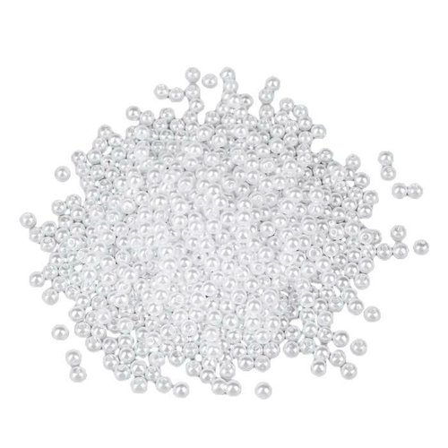 Ensemble de perles en plastique décoratives pour la créativité "perles" blanc d=0.4 cm artisanat arc sku-275771