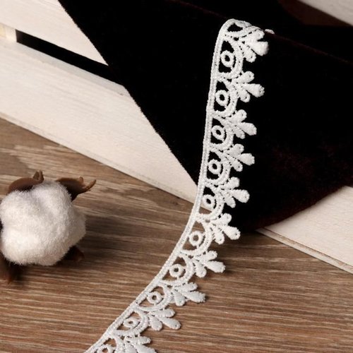 Guipure dentelle ruban garniture crochet approvisionnement artisanat coton 20mm × 14 ± 1 m couleur b sku-275954