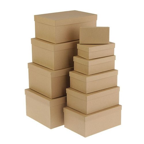 Ensemble de boîtes 10 en 1 "craft plain" avec carton 32 x 19.5 x 12.5 - 11.5 x 6.5 x 4cm de rangemen sku-276295