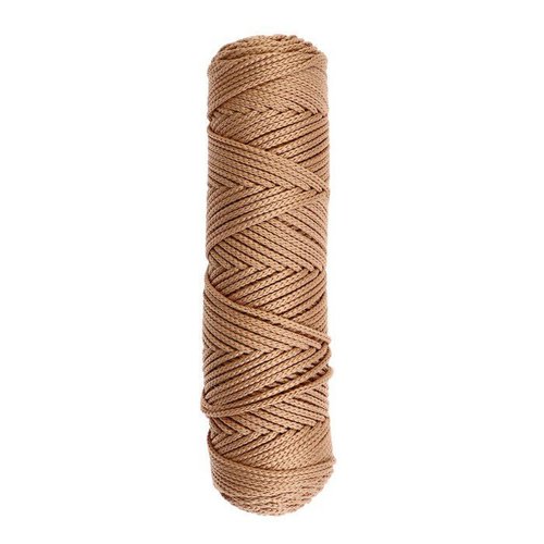 Cordon pour macramé tricot chanvre polyester ciré coton 100% largeur 3mm 100 m / 210gr (137 beige) p sku-276756