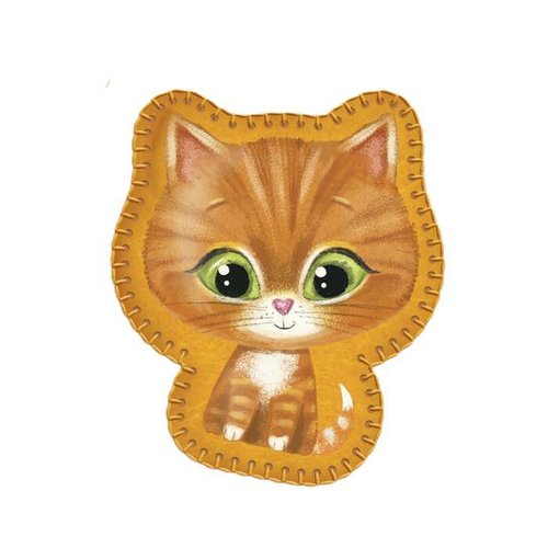 Kit de bricolage "chat gingembre" jouet pour bébé motif animal feutre décoration de la maison ensemb sku-277258