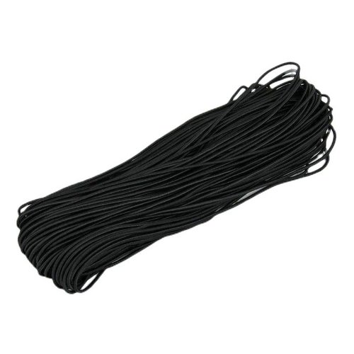 Cordon élastique pour chaîne extensible perles nylon rond 2.0 mm 50 ± 1m couleur noire couture bande sku-277390