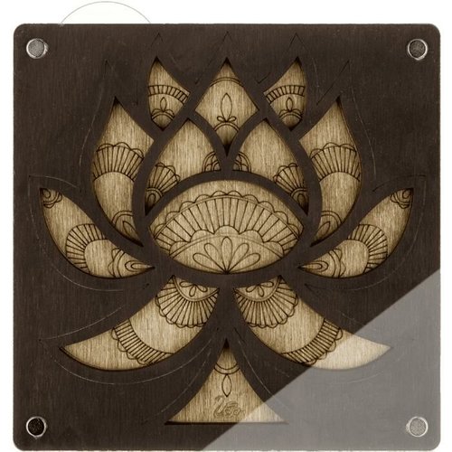 1 pc lotus fleur en bois perles organisateur artisanat boîte fabrication de bijoux mallette de range sku-540881