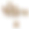 2 pc or 24 k transparent blanc lampwork perles ensemble solide à la main deux-face rectangle tchèque sku-536858