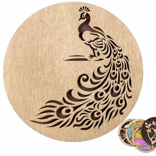 1 pc personnalisé perle organisateur partie pour choix paon oiseau couverture en bois perles artisan sku-540936
