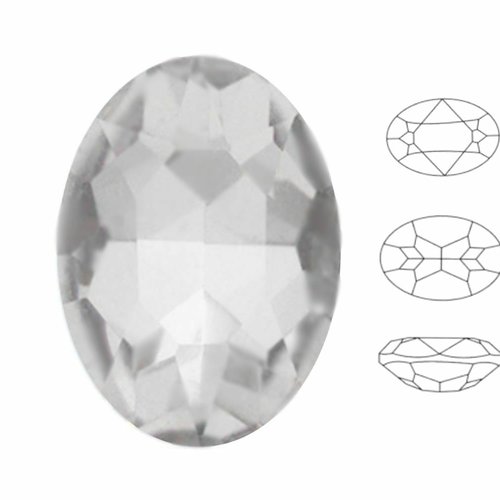 4 pcs izabaro cristal 001 ovale fantaisie pierre cristaux de verre 4120 chaton facettes strass 14mm  sku-542199