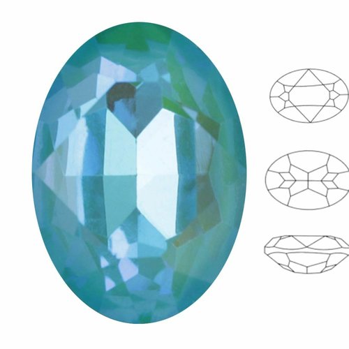 4 pièces izabaro cristal laguna pastel 142pas pierre fantaisie ovale cristaux de verre 4120 chaton s sku-542203
