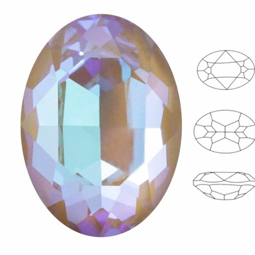 4 pièces izabaro cristal armée vert pastel 130pas ovale fantaisie pierre cristaux de verre 4120 chat sku-542206