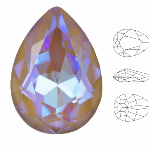 4 pièces izabaro cristal ocre pastel 131pas poire larme fantaisie pierre verre cristaux 4320 chaton  sku-548947