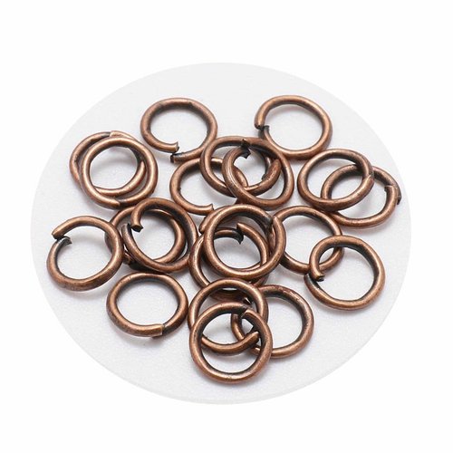 58 pièces antique cuivre couleur plaqué 1x10mm rond fendu saut anneau fer bricolage anneaux ouverts  sku-573402