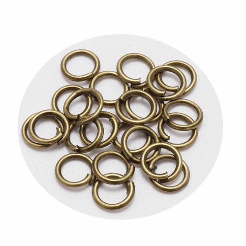 90 pièces antique bronze couleur plaqué 0.7x6mm rond fendu saut anneau fer bricolage anneaux ouverts sku-573395