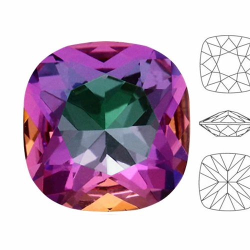 8 pièces izabaro cristal héliotrope vert 001helgr coussin carré fantaisie pierre verre cristaux 4470 sku-574588