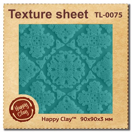 1 pc style 75 polyuréthane timbre texture motif tapis pour polymère argile four cuit sculpture pâte  sku-541761