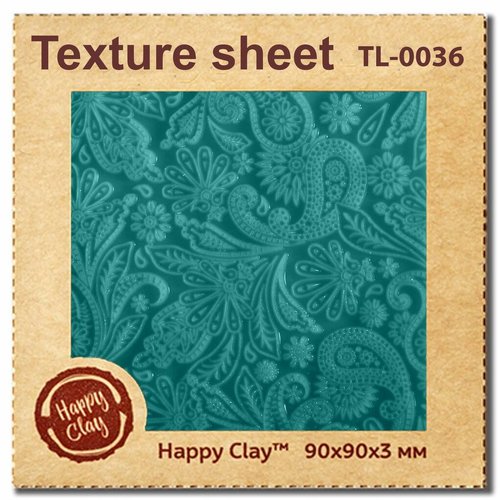 1 pc style 36 polyuréthane timbre texture motif tapis pour polymère argile four cuit sculpture pâte  sku-541763