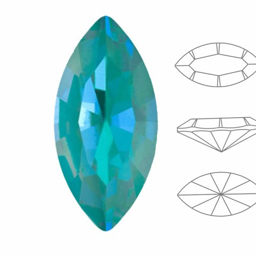 6 pièces izabaro cristal laguna pastel 142pas navette fantaisie pierre verre cristaux ovale feuille  sku-574564