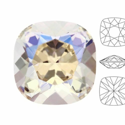 6 pièces izabaro cristal clair de lune 001mol coussin carré fantaisie pierre verre cristaux 4470 cha sku-574728