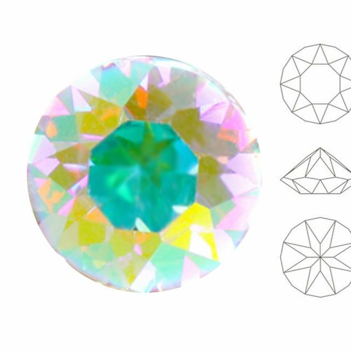 20 pièces cristal izabaro ab 001ab cristaux de verre chaton ronds 1088 ss 39 strass à facettes en pi sku-574773