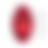 4 pièces izabaro cristal lumière siam rouge 227 ovale fantaisie pierre 14x10mm verre couleur argent  sku-575310