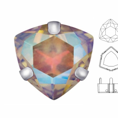 4 pièces izabaro cristal soleil 001sun trilliant fantaisie pierre 12mm verre argent couleur coudre s sku-613818