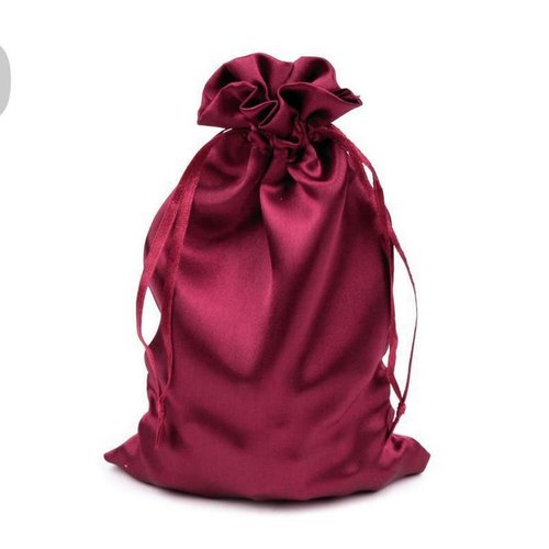 2pc lumière vin rouge satin pochette cadeau 11x17cm sacs personnalisés de toile d'anniversaire de de sku-157640