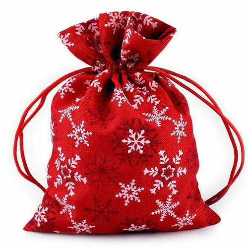 1pc 1 rouge de noël sac à cordon de serrage 13x18cm sac de partie sac de vacances sac de faveur sac  sku-129607
