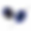 8 pièces picasso bleu foncé mix table de fenêtre coupe kiwi plat perles ovales verre tchèque 10mm x  sku-617723