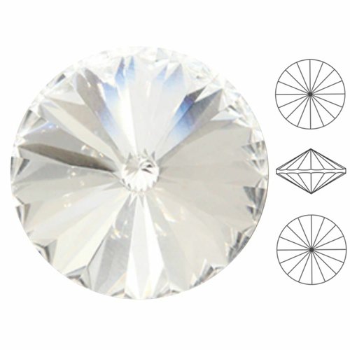 6 pièces izabaro cristal 001 rond rivoli verre cristaux 1122 pierre chatons facettes strass 14mm sku-549147