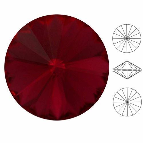 6 pièces izabaro cristal lumière siam rouge 227 rond rivoli verre cristaux 1122 pierre chatons facet sku-549197