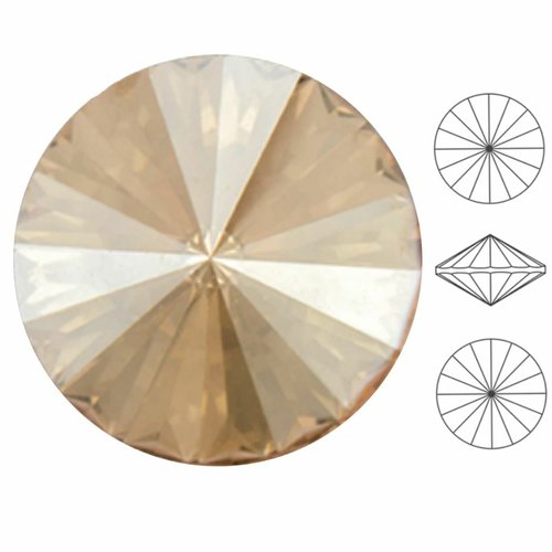 6 pcs izabaro cristal d'or ombre 001gsha ronde rivoli verre cristaux 1122 pierre chatons facettes st sku-549201