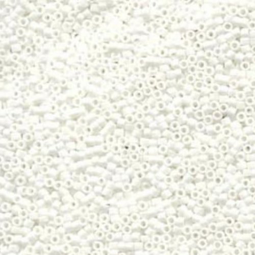5g blanc mat 11/0 delica verre japonais miyuki perles de rocaille db351 cylindre rond 1.6mm sku-687074