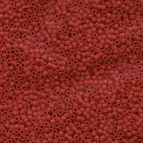 5g opaque rouge mat 11/0 delica verre japonais miyuki perles de rocaille db753 cylindre rond 1.6mm sku-687080
