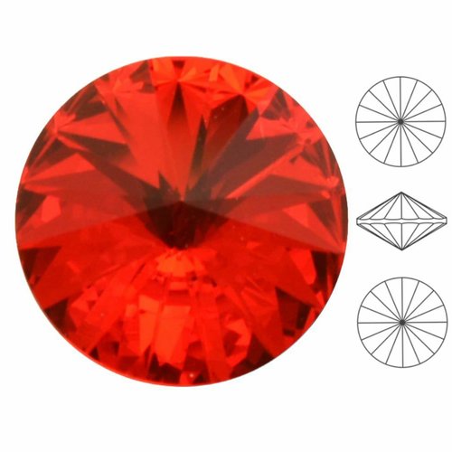 6 pièces izabaro cristal clair siam rouge 227 cristaux de verre rivoli ronds 1122 pierre chatons str sku-683279