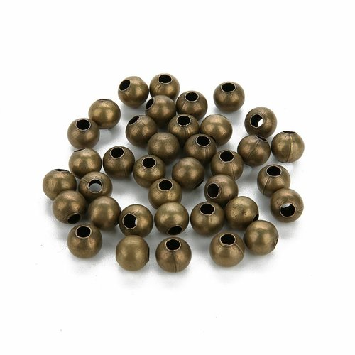 20 pièces perles rondes en bronze connecteurs de bricolage fabrication de bijoux approvisionnement r sku-689362