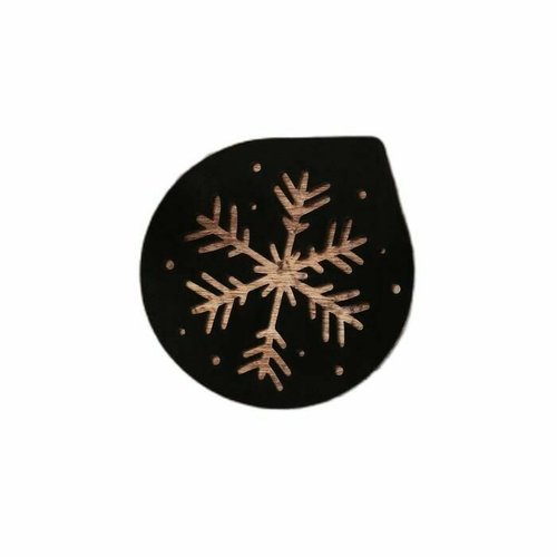 1 pc artisanat bricolage pochoir à café "flocon de neige" 9 5 × 8 5 cm cuisson des aliments décorati sku-690033