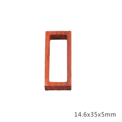 4 pièces rectangle 14.6x35mm cadre en bois pendentifs en résine époxy uv breloques résultats fournit sku-689276