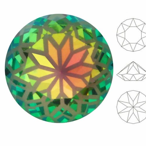 4pcs izabaro crystal mandala vitrail moyen 001mvm round chaton glass 1088 stone chatons faceted rhin sku-730244