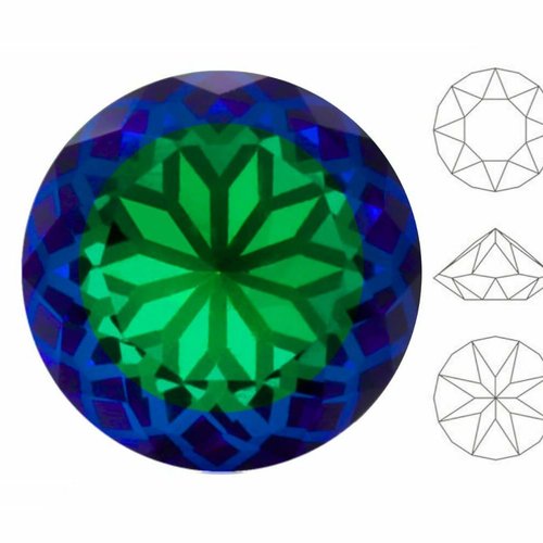 4pcs izabaro crystal mandala bermuda bleu 001mbb round chaton glass 1088 stone chatons facetés rhine sku-730246
