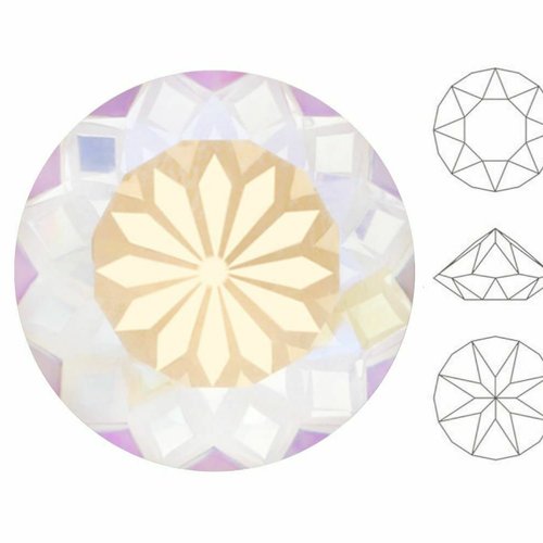 4pcs izabaro crystal mandala lumière de lune 001mmol round chaton glass crystals 1088 stone chatons  sku-730387