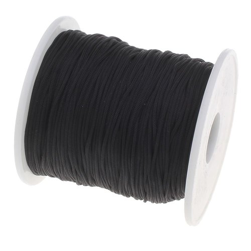 80m 86.4yrd black beading thread cord nylon string jewelry braided twisted rope knot craft needle 1m sku-750328