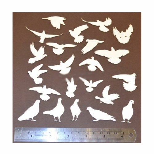 1 set birds cardboard cut chipboards décor de carton éléments de décoration scrapbooking papier craf sku-756527