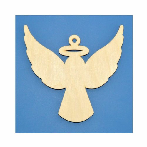 2pcs angel plywood christmas tree ornament blank pour peinture décoration en bois découpage éléments sku-756543