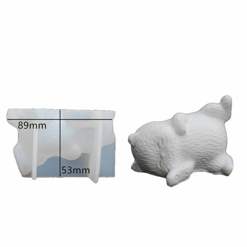 1pc cat lying 3d statuette de silicone décor uv moule de résine époxy savon de gypsum d'argile bougi sku-777764
