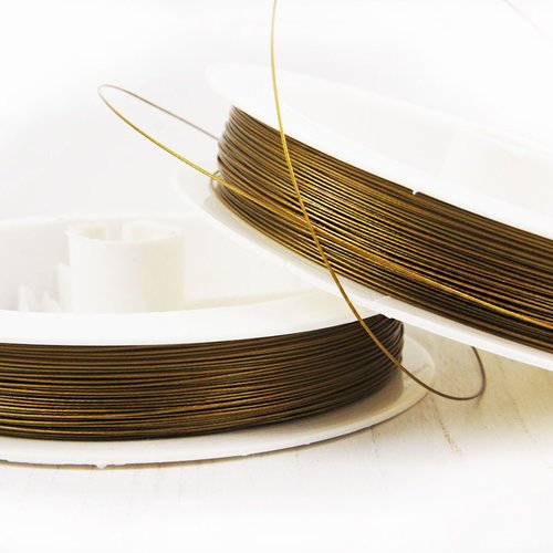 32m jaune gold tiger tail craft bijoux de fabrication de fil de bouleau 0.3mm gauge 28.012in sku-777778