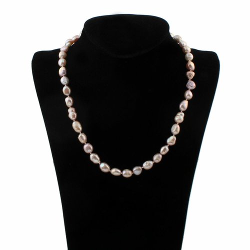 1pc pearl naturel violet 11-14mm collier de bijoux oval baroque d'eau fraîche cultivé lobster clasp  sku-778996