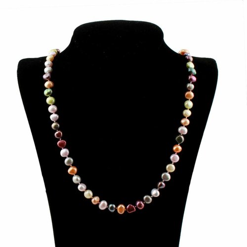 1pc multicolore mix color natural pearl 8-9mm bead necklace oval baroque d'eau fraîche cultivé lobst sku-778997