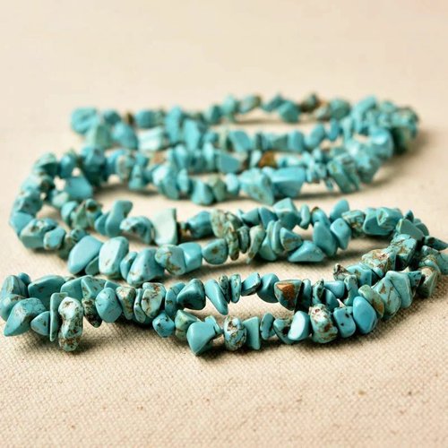 1pc perles de pierres précieuses naturelles bleues turquoise de bijoux bohèmes howlite irrégulières  sku-855282