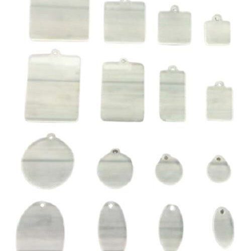 16pc ensemble mat mélange acrylique plastique étiquettes peinture découpage blancs bricolage décor a sku-518318