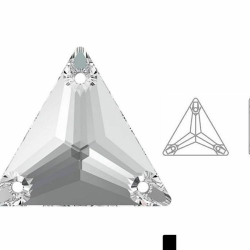 4 pièces izabaro cristal 001 triangle coudre sur des cristaux de verre en pierre à dos plat 3270 str sku-872529