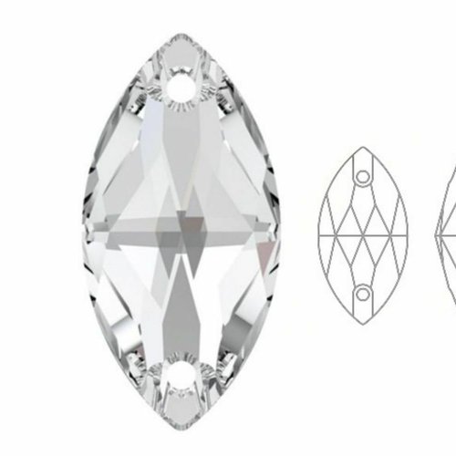 6 pièces izabaro crystal 001 navette coudre sur des cristaux de verre en pierre à dos plat 3223 stra sku-871827