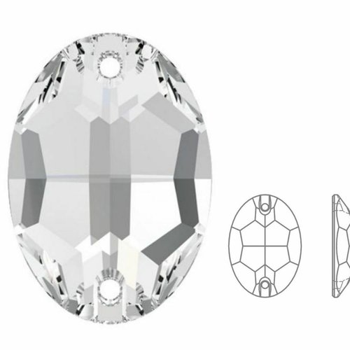 6 pièces izabaro cristal 001 ovale coudre sur des cristaux de verre en pierre à dos plat 3210 strass sku-872542
